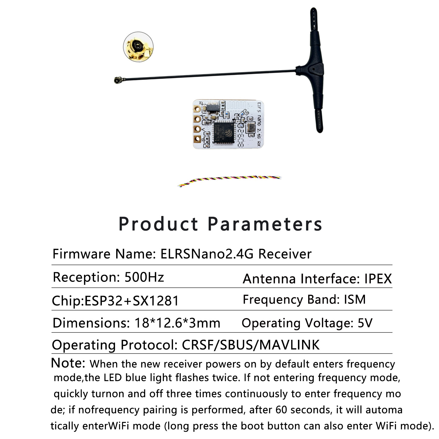 ELRS 2.4G ESP32 Empfänger mit  – Drone Receiver Bewertung und Preis